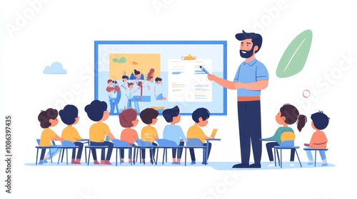 Classroom Scene: Teacher Engaging Students