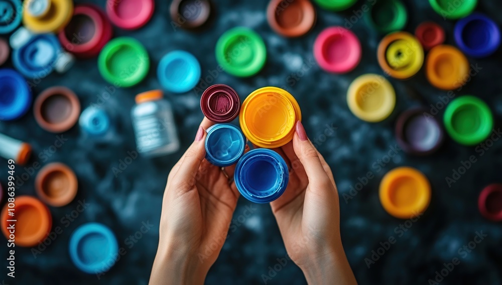 Colorful Plastic Caps Collection: A Sustainable Art Colorful Plastic Caps Collection: A Sustainable Art