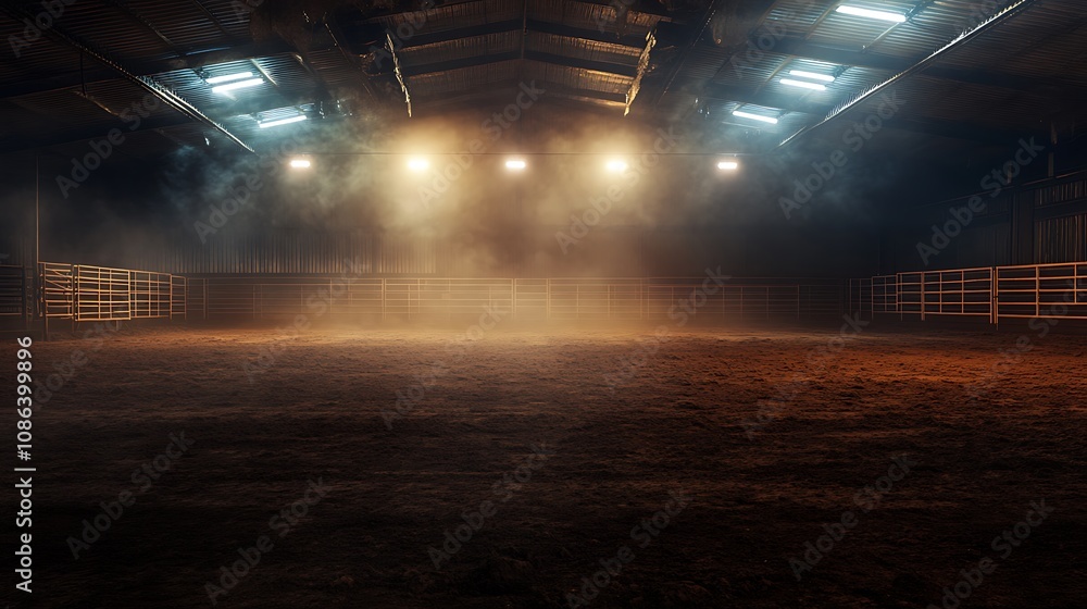 Empty Rodeo Arena at Night Empty Rodeo Arena at Night