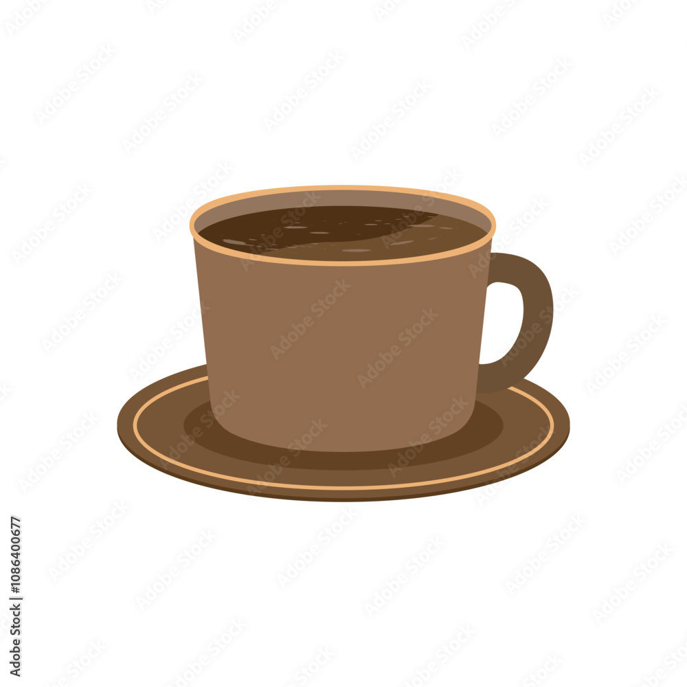 Coffee vector illustration on white background. Breakfast coffee and delicious drinks. Coffee vector illustration on white background. Breakfast coffee and delicious drinks.