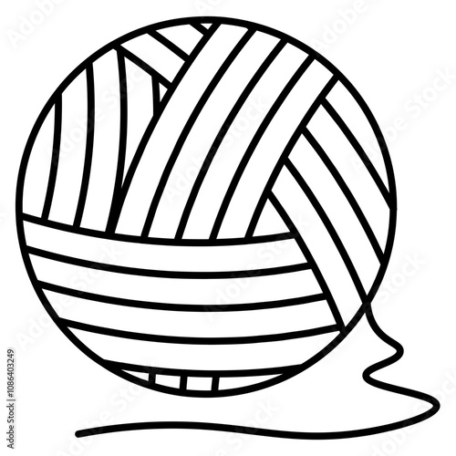 Thread Ball Line Icon