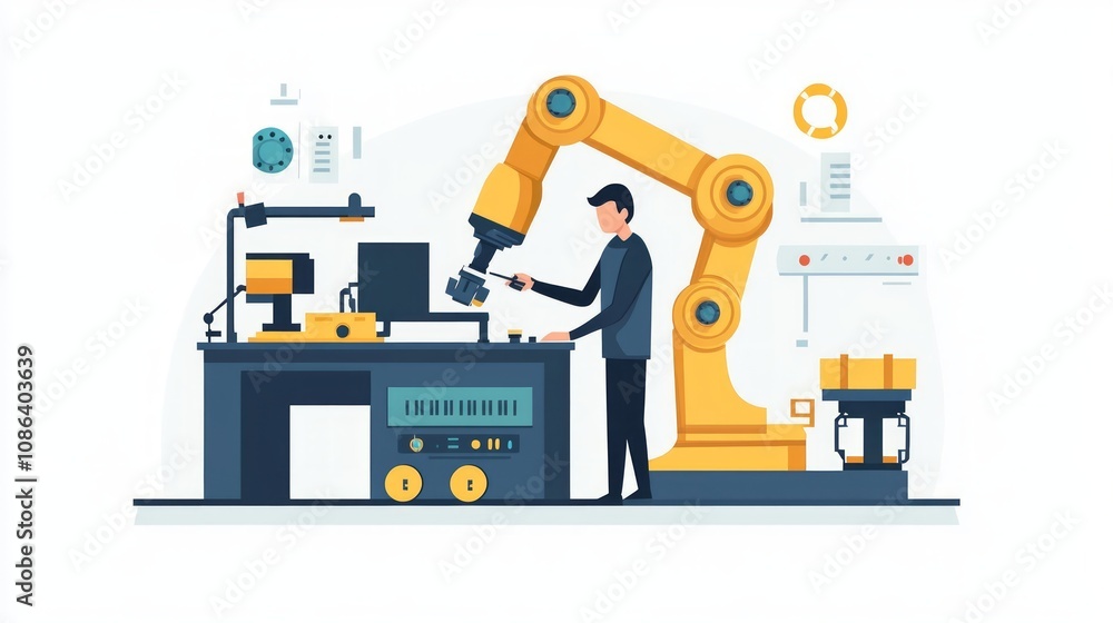 Automated Manufacturing Process with Robotic Arm Automated Manufacturing Process with Robotic Arm