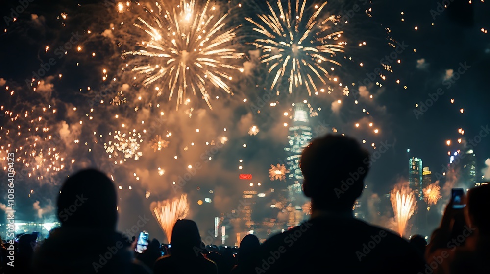 Fireworks Display Over New York City Fireworks Display Over New York City