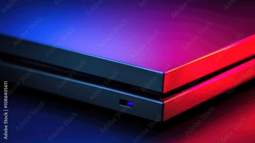 Close-Up View of Modern Laptop with Colorful Backlighting Showcasing Sleek Design and Innovative Technology in a Stylish Workspace Setting Close-Up View of Modern Laptop with Colorful Backlighting Showcasing Sleek Design and Innovative Technology in a Stylish Workspace Setting