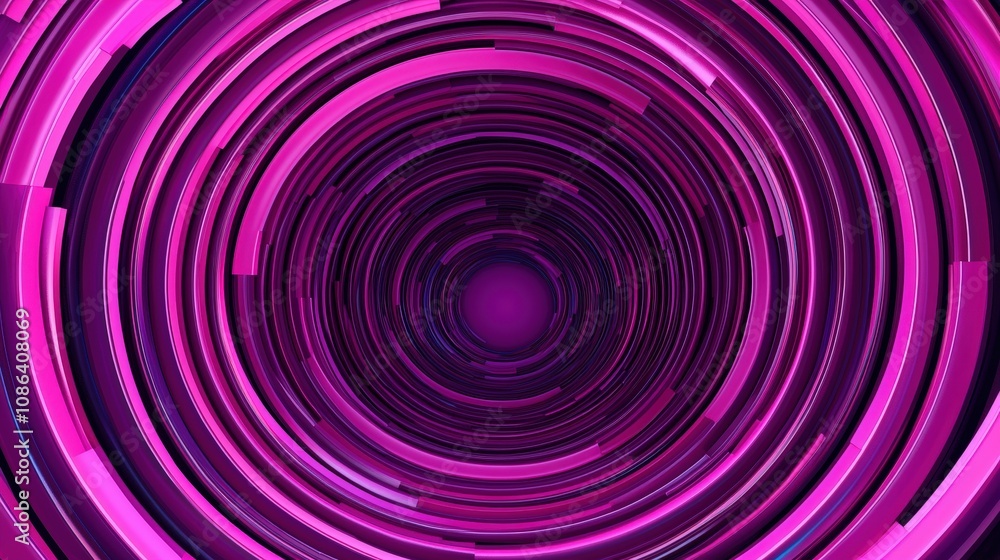 Abstract Purple Swirling Vortex Dynamic Circular Background