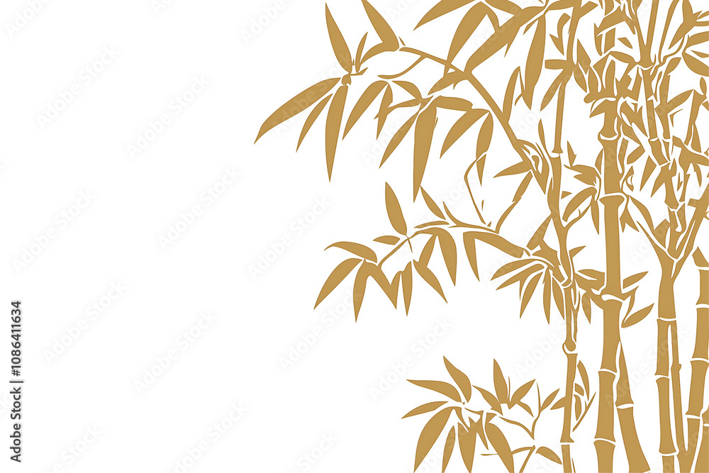 Naklejka premium Bamboo fence green dense stems isolated on white background, cut out transparent png.