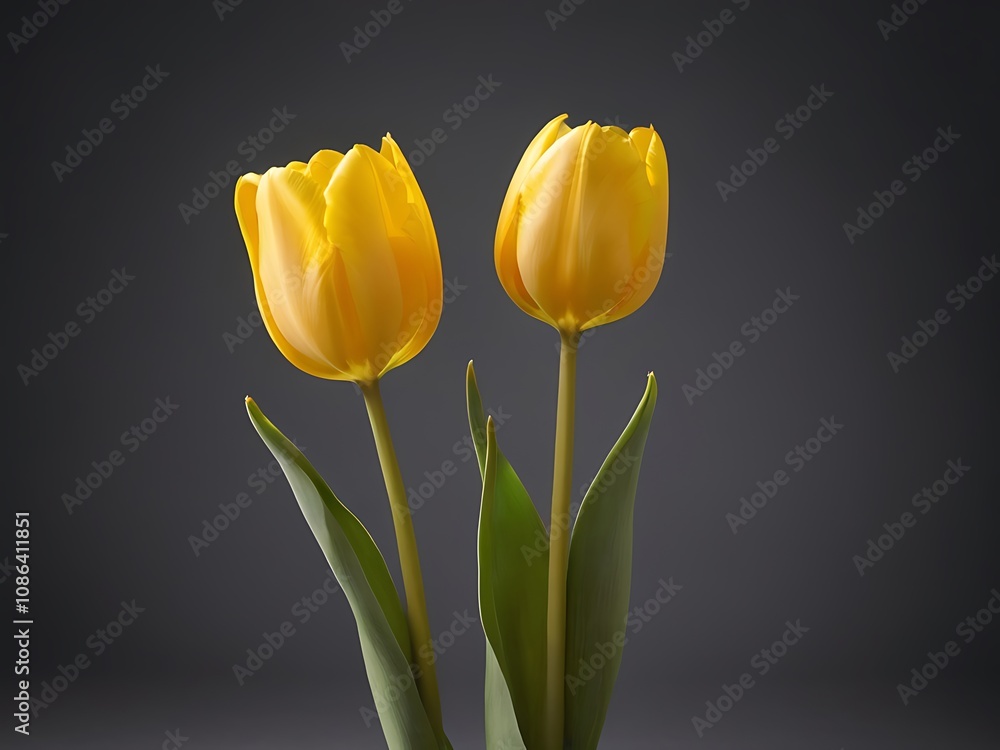 Naklejka premium yellow tulips