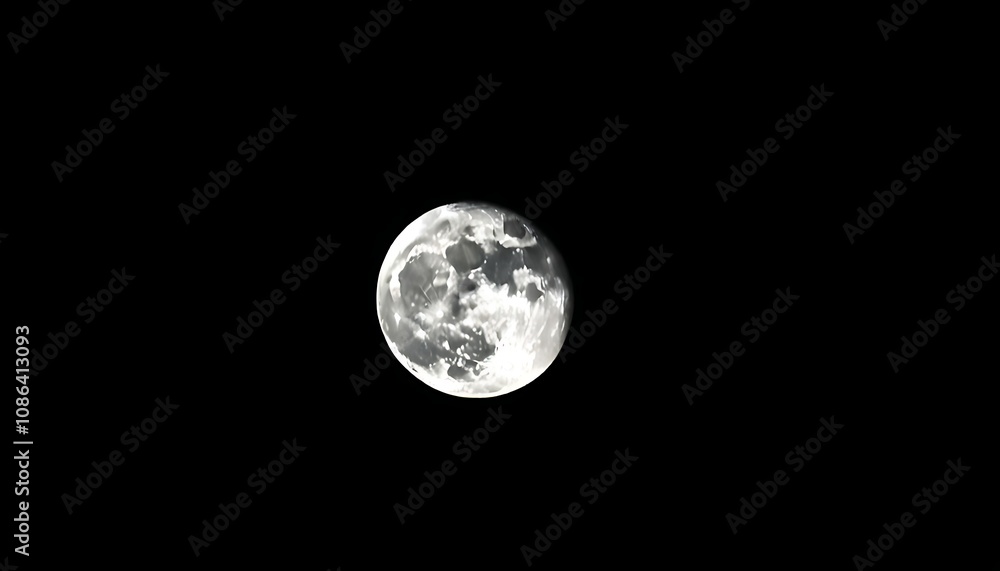 Fototapeta premium Artistic Moon in the Deep Night Sky
