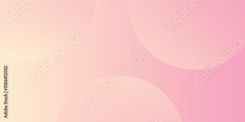 Minimalist banner background, pastel colored, pink and yellow gradient. Geometric circle effect style, abstract background.