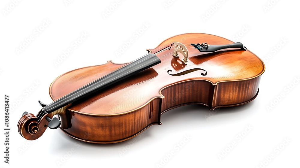 Fototapeta premium Cello on White Background