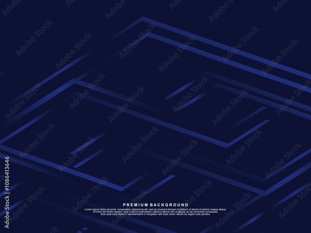 Premium background design with dark blue luxury motif. Vector horizontal template, for digital lux business banners, contemporary formal invitations, luxury vouchers, gift certificates, etc. Premium background design with dark blue luxury motif. Vector horizontal template, for digital lux business banners, contemporary formal invitations, luxury vouchers, gift certificates, etc.