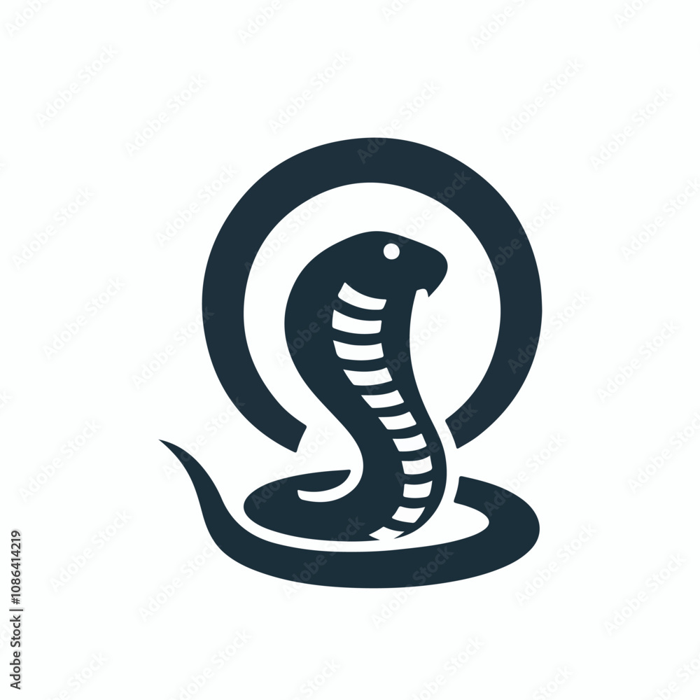 Fototapeta premium vector image of a cobra snake logo