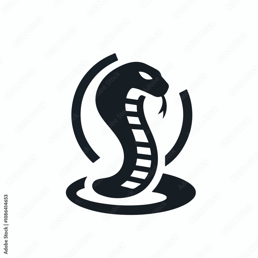 Fototapeta premium vector image of a cobra snake logo