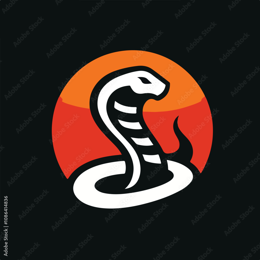 Fototapeta premium vector image of a cobra snake logo