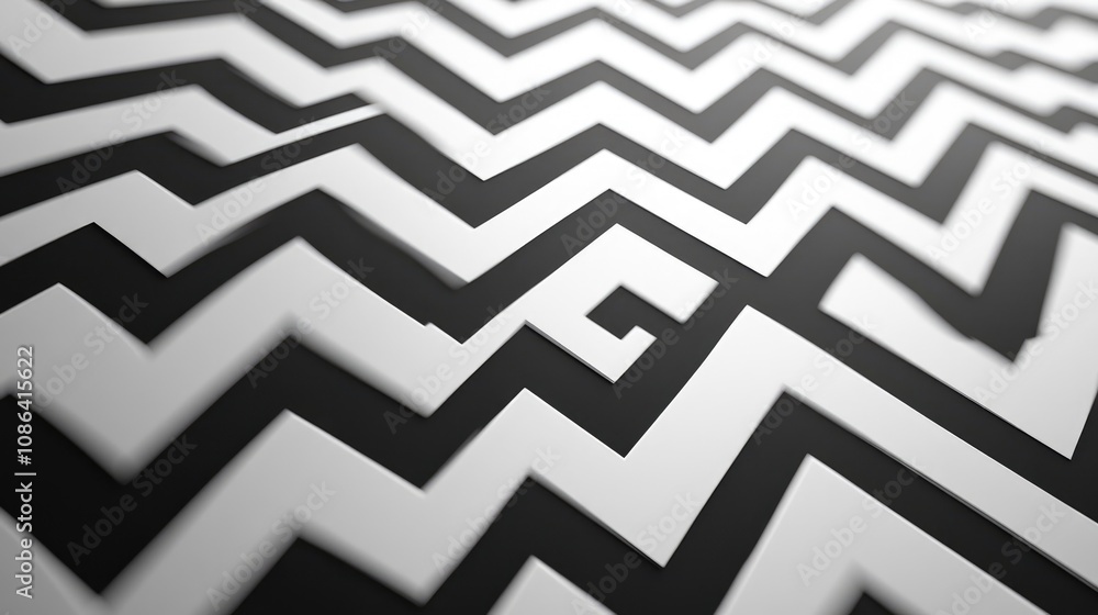Abstract zigzag pattern in black and white, creating a bold and striking geometric visual for a cover design Abstract zigzag pattern in black and white, creating a bold and striking geometric visual for a cover design