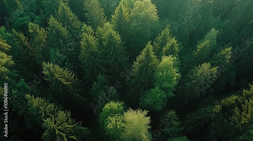 The beauty of a european mixed forest natural light