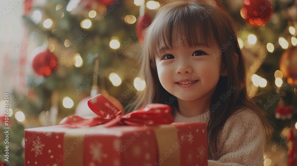 Merry Christmas, happy excited children with gift box at Christmas celebration party with family at home.
Merry Christmas, happy excited children with gift box at Christmas celebration party with family at home.