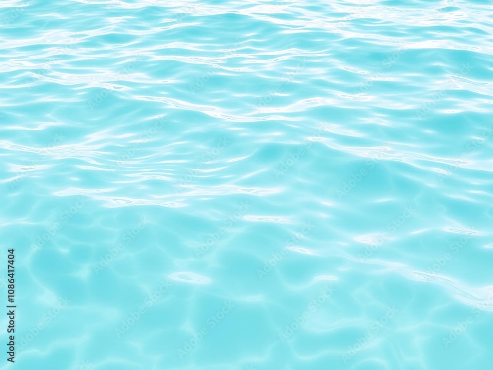 Softly rippling turquoise water on a calm surface, ripples, waves Softly rippling turquoise water on a calm surface, ripples, waves