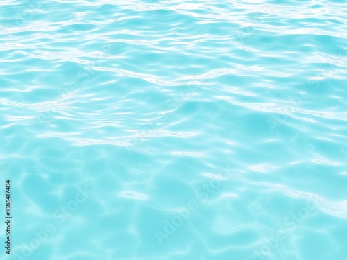 Softly rippling turquoise water on a calm surface, ripples, waves