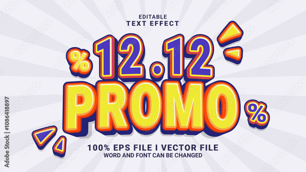 editable 3d 12 12 promo bold text effect.typhography logo editable 3d 12 12 promo bold text effect.typhography logo