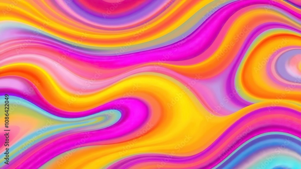 Background with a wave-like movement of bright and bold colors, fun patterns, playful background, dynamic swaying Background with a wave-like movement of bright and bold colors, fun patterns, playful background, dynamic swaying