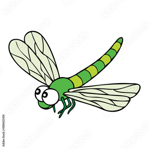 dragonfly cartoon vector illustration