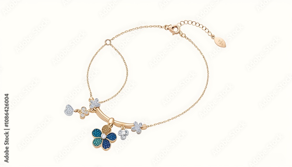 Elegant clover pendant bracelet with unique jewelry design and fine craftsmanship. Elegant clover pendant bracelet with unique jewelry design and fine craftsmanship.