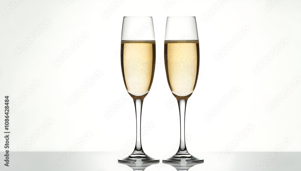 Sparkling double glasses reflect the joy of moments. Sparkling double glasses reflect the joy of moments.