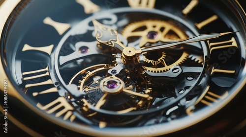 A close-up of an intricate mechanical watch showcasing its gears and craftsmanship.