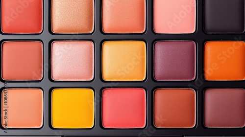 Vibrant Organic Cosmetic Palette Showcasing Realistic Color Range for Beauty Enthusiasts in a Modern Setting