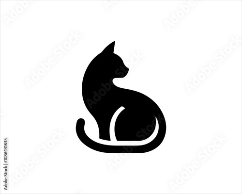 Wallpaper Mural black cat silhouette Torontodigital.ca
