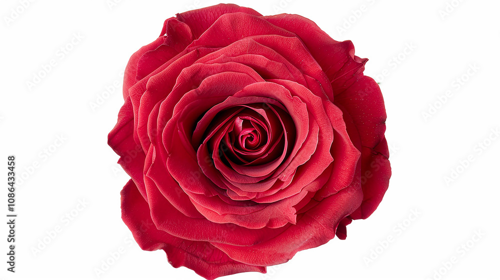 Beautiful red rose in stunning from a top view Beautiful red rose in stunning from a top view