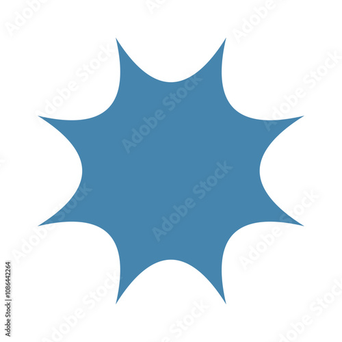 bright blue star geometric shape