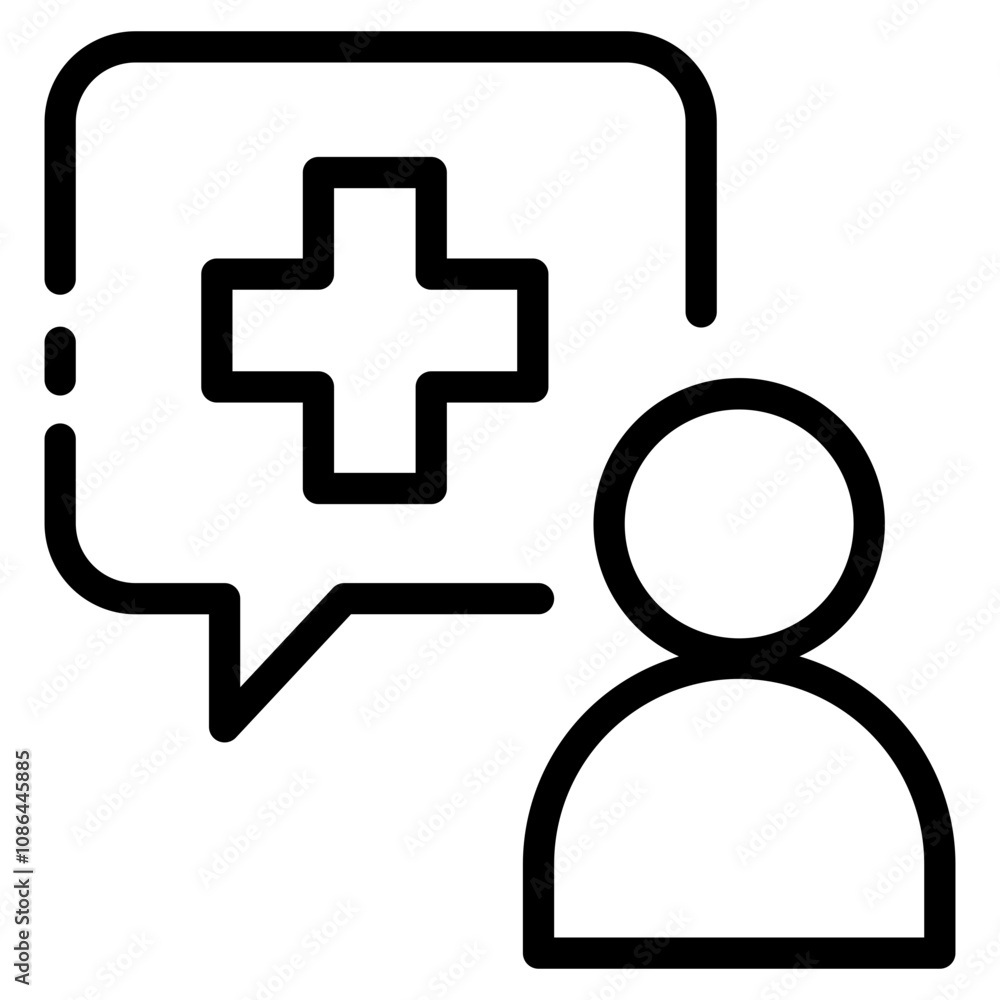 Fototapeta premium patient icon vector from hospital 