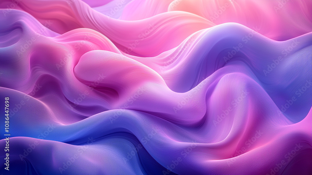 Fototapeta premium Soothing Waves of Color, Abstract Artistic Background