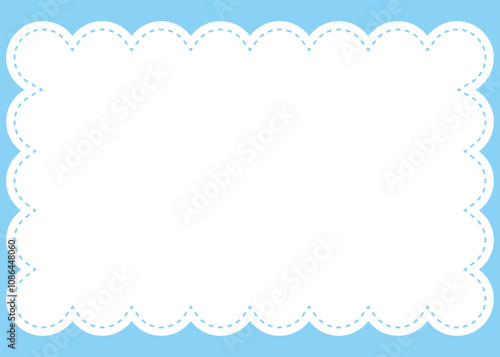 シンプルでかわいい水色のフレーム