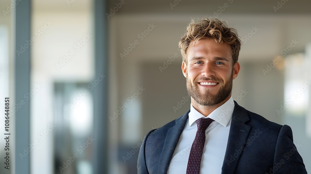 Professional headshot of a smiling man in business attire, clear focus with a blurred background, space for advertising content, deep depth of field Professional headshot of a smiling man in business attire, clear focus with a blurred background, space for advertising content, deep depth of field