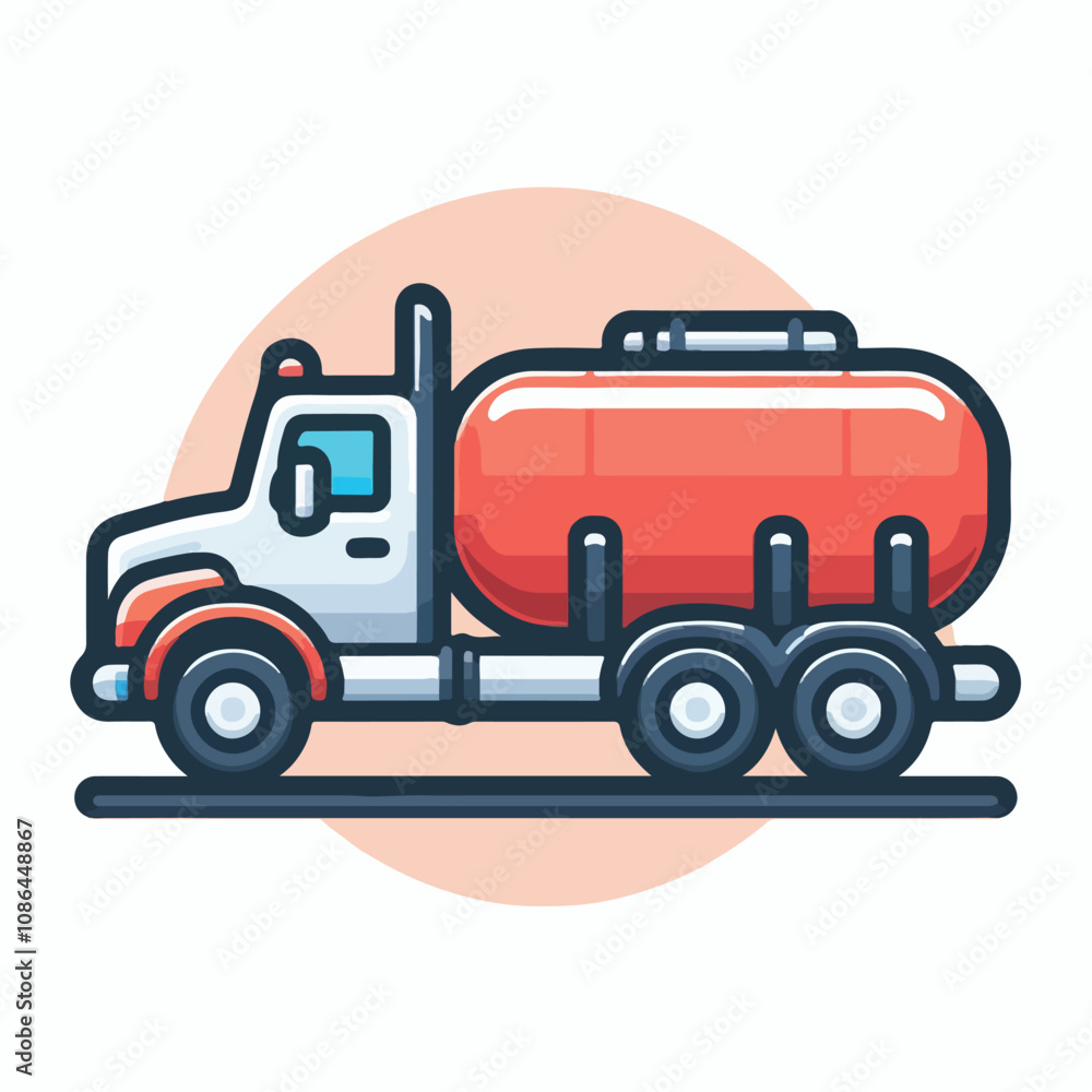Naklejka premium tank truck vector image