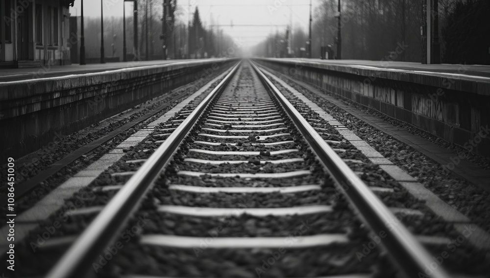 Endless Railway Tracks: A Monochromatic Journey Endless Railway Tracks: A Monochromatic Journey