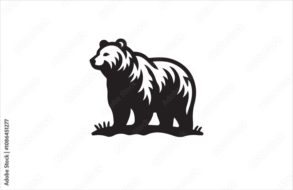 bear silhouette vector outline illustration logo bear silhouette vector outline illustration logo