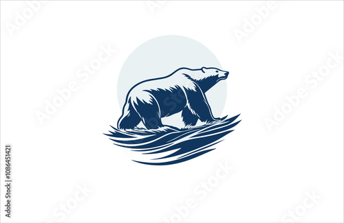  bear silhouette vector outline illustration logo