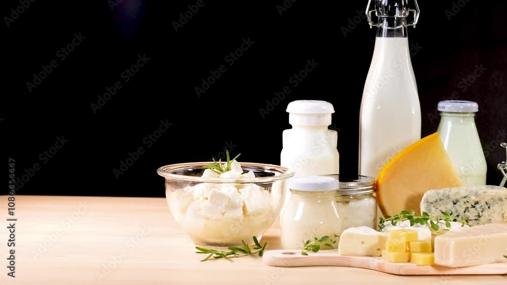 Dairy Products on Display Dairy Products on Display