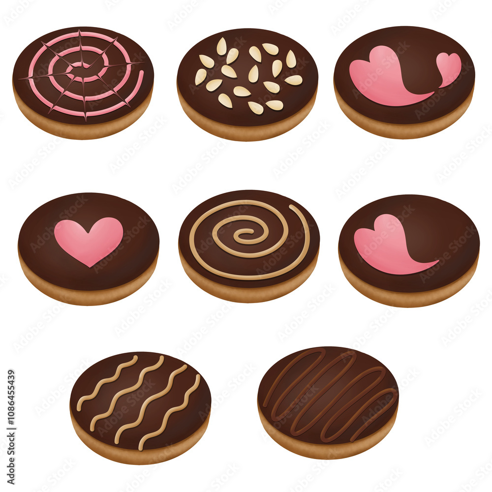 Set of donut Illustration Set of donut Illustration