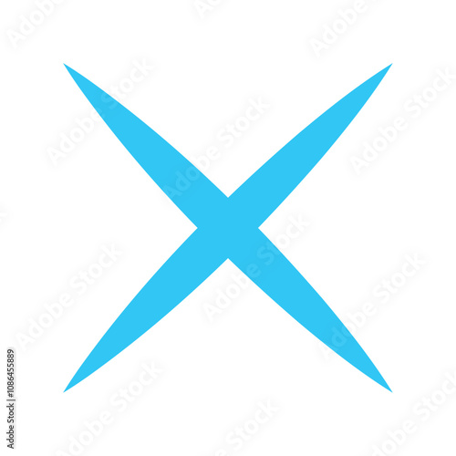 blue cross geometric shape