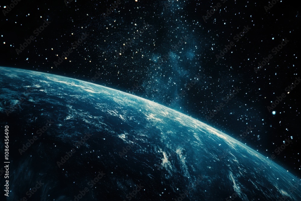 A breathtaking view of Earth from space, showing the planet's curvature and the vastness of the cosmos. A breathtaking view of Earth from space, showing the planet's curvature and the vastness of the cosmos.