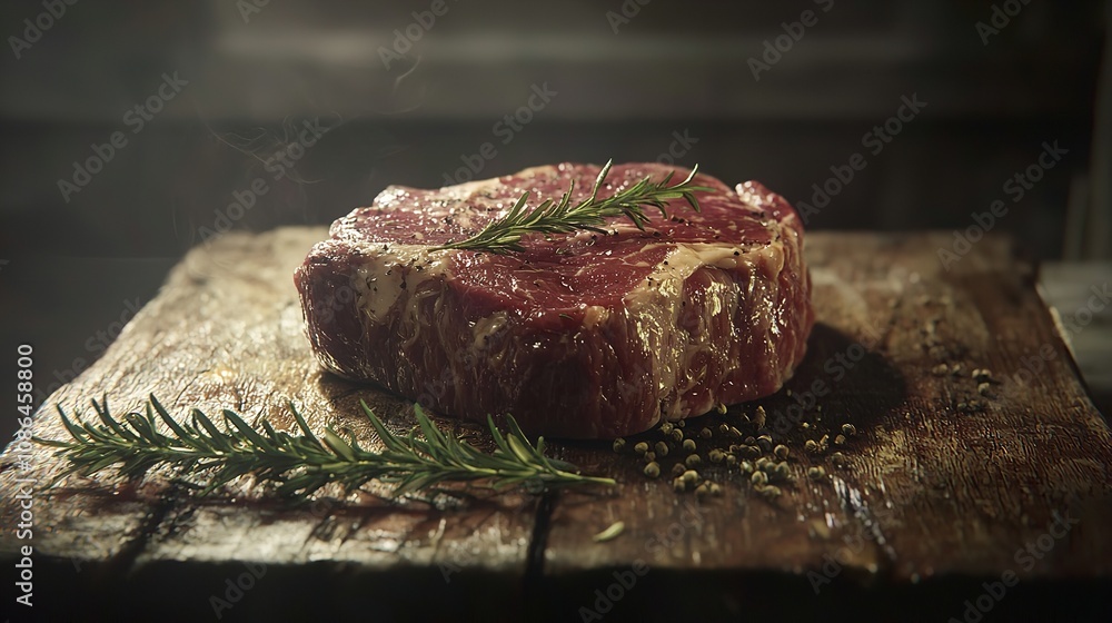 Fresh Meat with Rosemary and Spices in 16K Resolution Fresh Meat with Rosemary and Spices in 16K Resolution