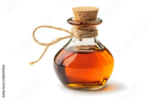 Gingelly Oil isolated on a white background, close up photo