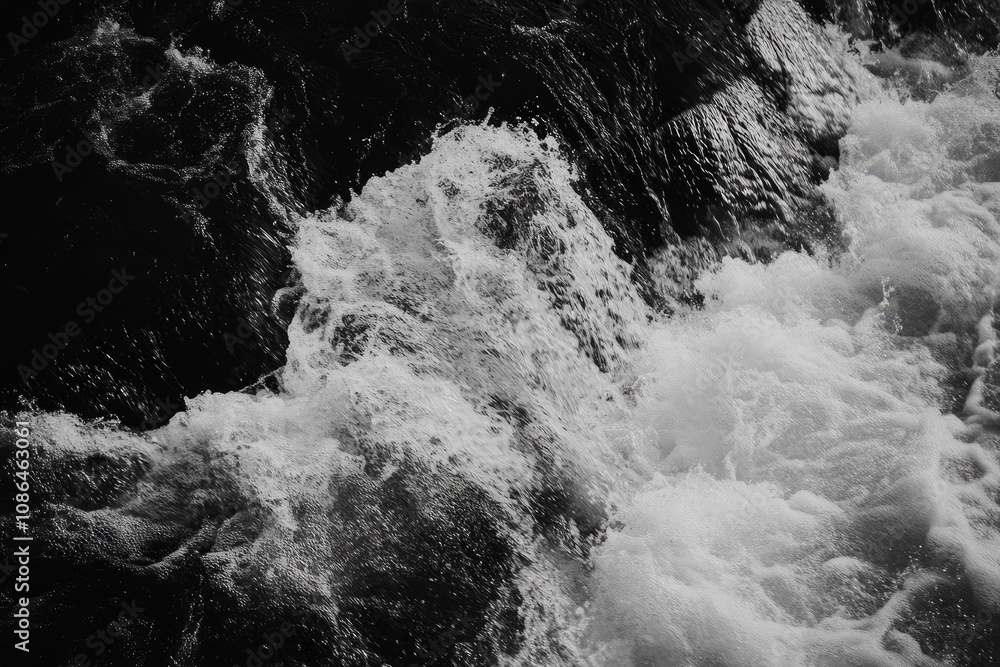 Abstract Black and White Water Waves Abstract Black and White Water Waves