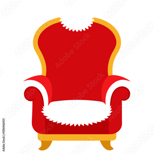 red armchair isolated