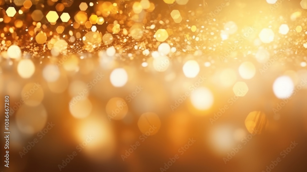 Golden Bokeh Background with Soft Light Effects Golden Bokeh Background with Soft Light Effects